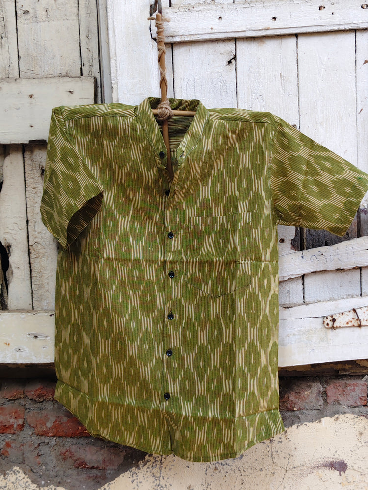 Handcrafted Ikat Cotton Shirt for Men