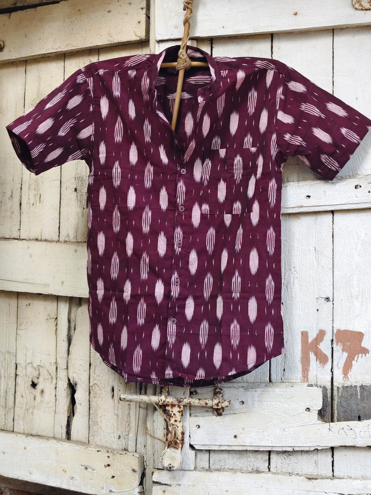 Handcrafted Ikat Cotton Shirt for Men