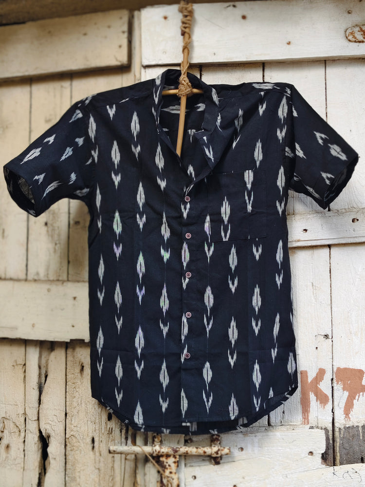 Handcrafted Ikat Cotton Shirt for Men