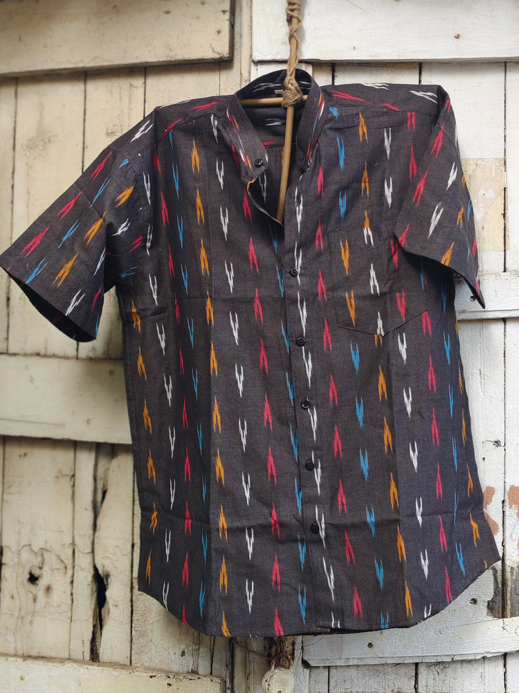 Handcrafted Ikat Cotton Shirt for Men