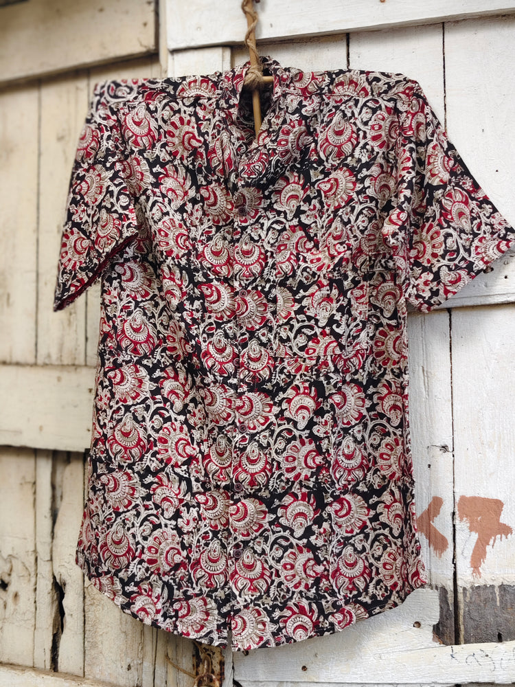 Handcrafted Kalamkari Cotton Shirt for Men