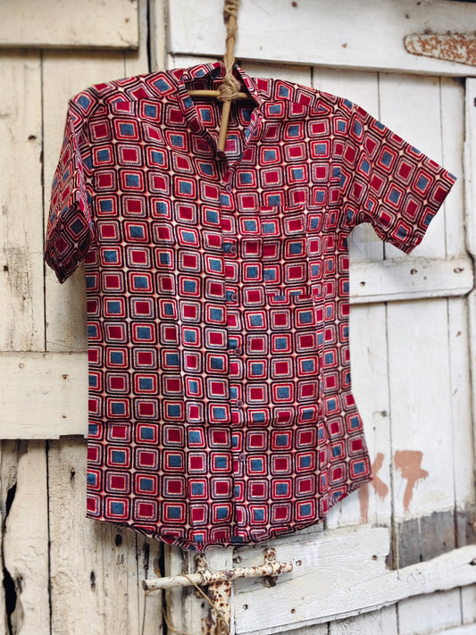 Handcrafted Block Print Cotton Shirt for Men