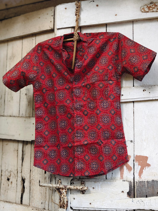 Handcrafted Block Print Cotton Shirt for Men