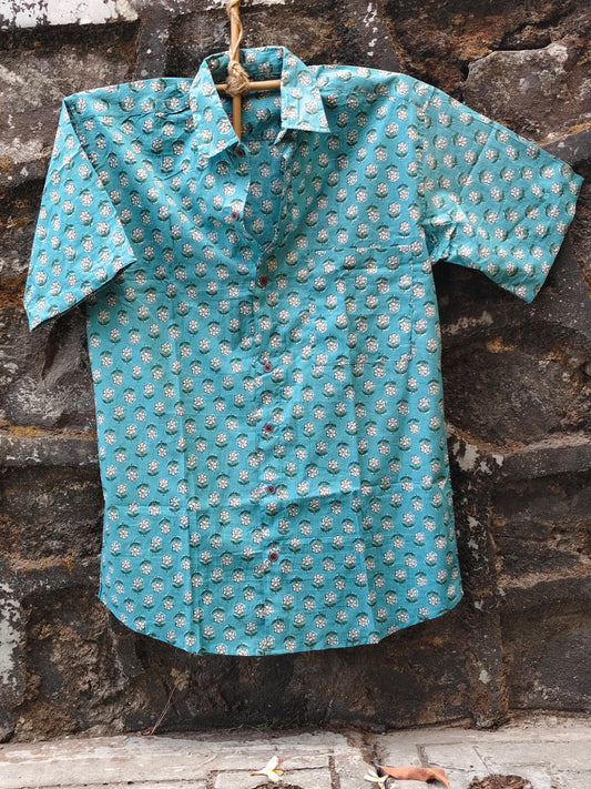 Handcrafted Block Print Cotton Shirt for Men