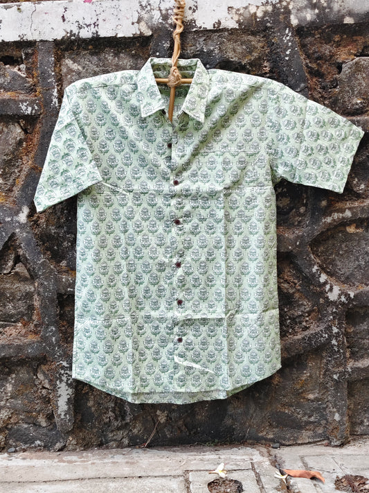 Handcrafted Block Print Cotton Shirt for Men