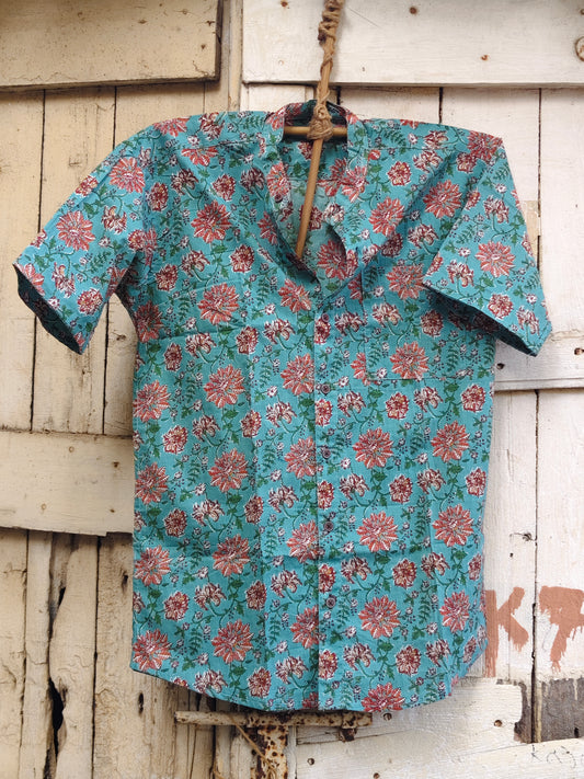 Handcrafted Kalamkari Cotton Shirt for Men