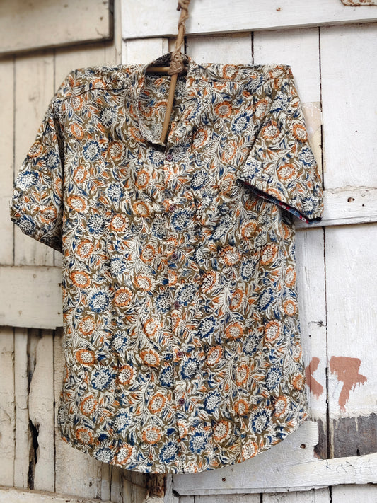 Handcrafted Kalamkari Cotton Shirt for Men