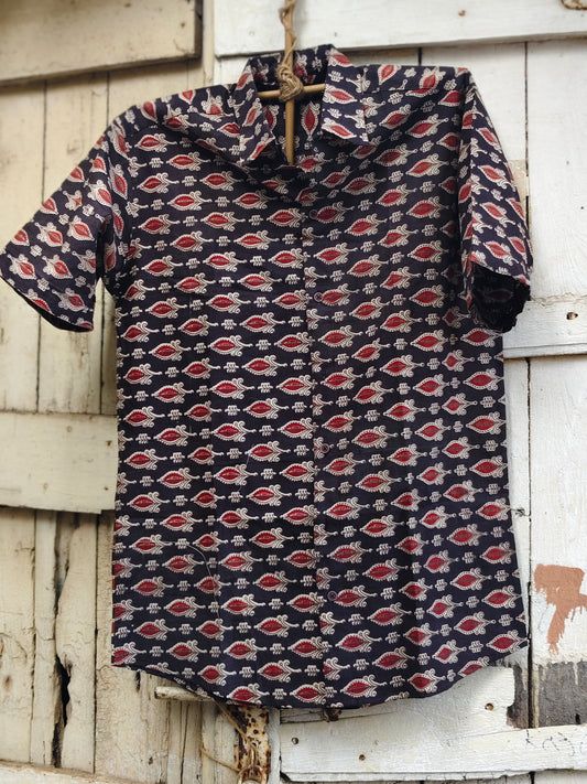Handcrafted Block Print Cotton Shirt for Men