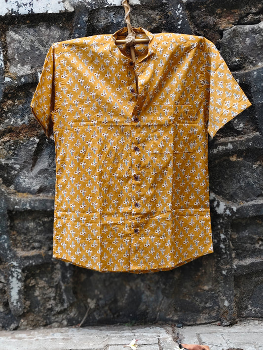 Handcrafted Block Print Cotton Shirt for Men