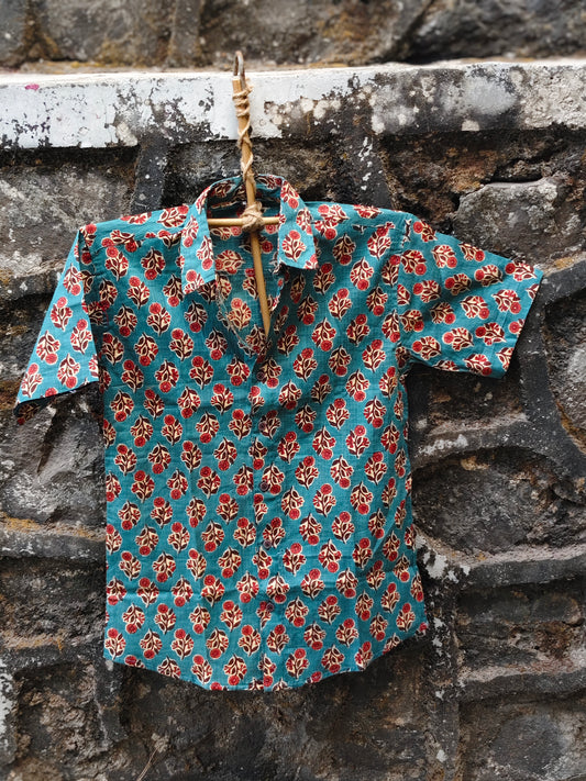 Handcrafted Block Print Cotton Shirt for Men